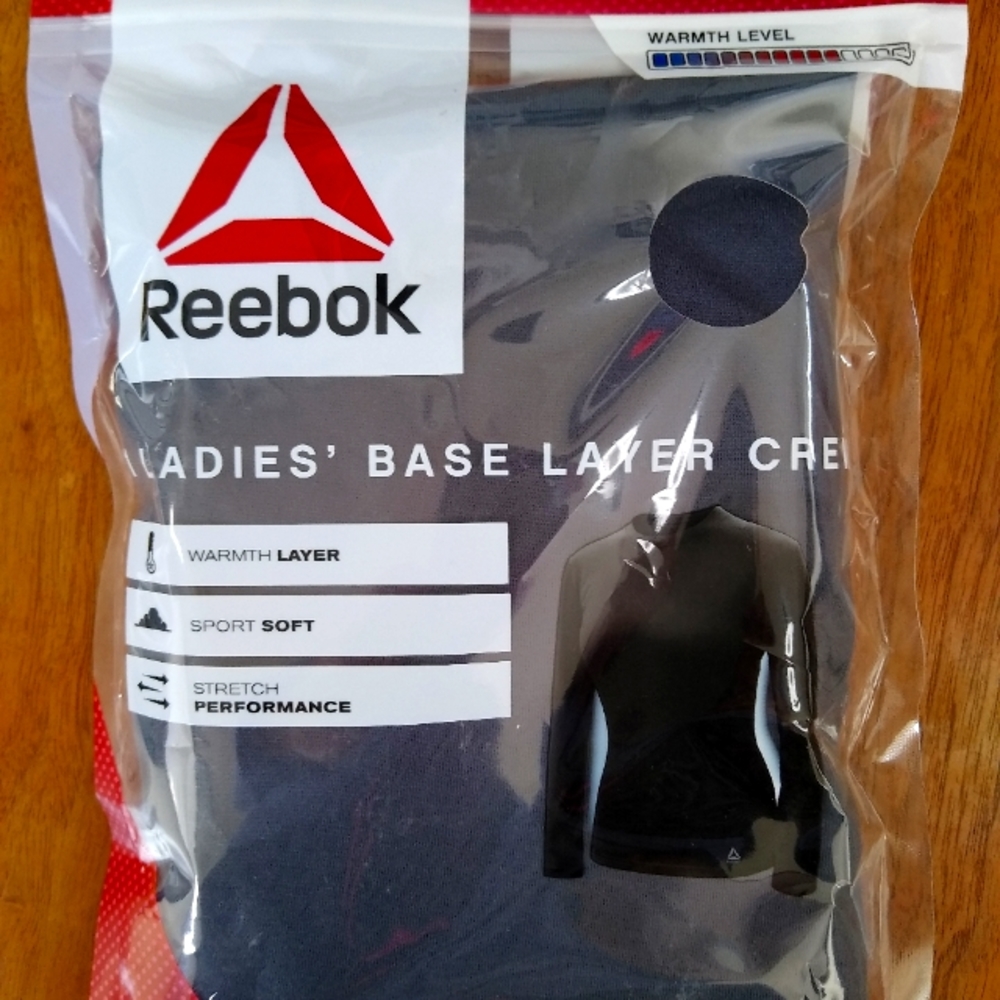 Reebok Base Layer Crew Long Sleeve shirt Medium Charcoal Grey